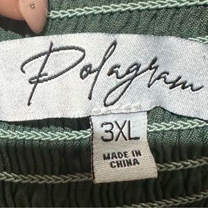 Dark Green Polagram Maxi dress